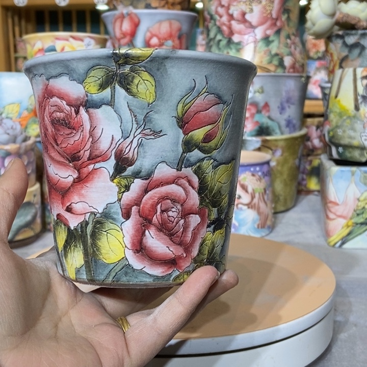 红陶景德镇艺术手绘作品