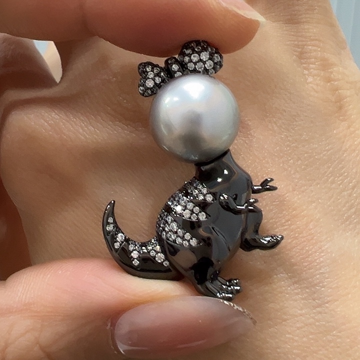 海水珍珠银S925镶嵌颈饰