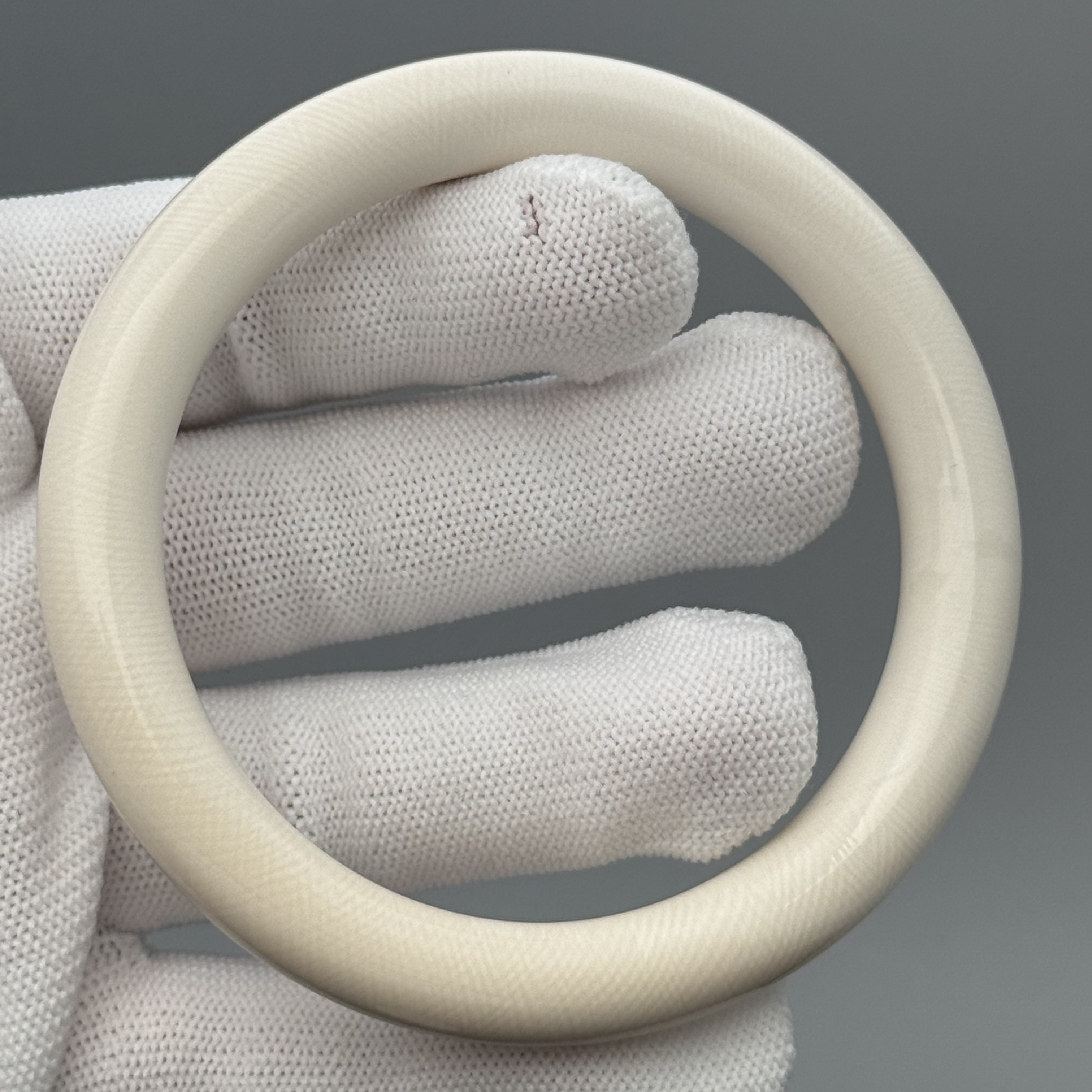 DEZHI/德志【年末特惠】约10mm60+圆条手镯天然猛犸牙Y282