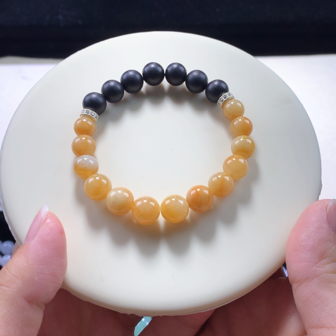 翡翠手链未镶嵌秋意浓