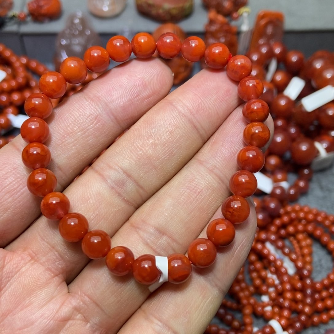 【闪购商品】南红玛瑙手串未镶嵌7+’mm