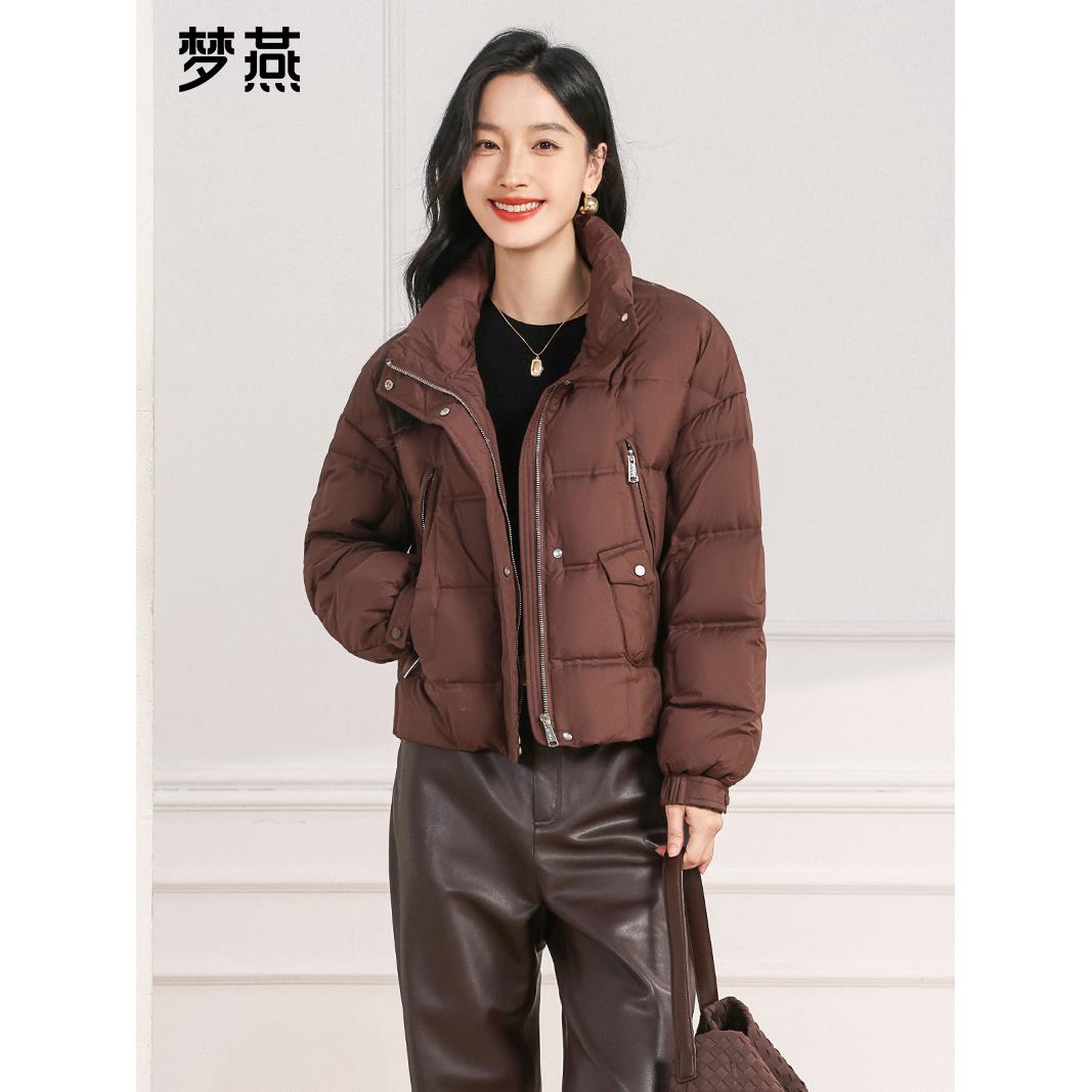 立领短款羽绒服女装2025冬季气质宽松面包服外套潮CY02B5026