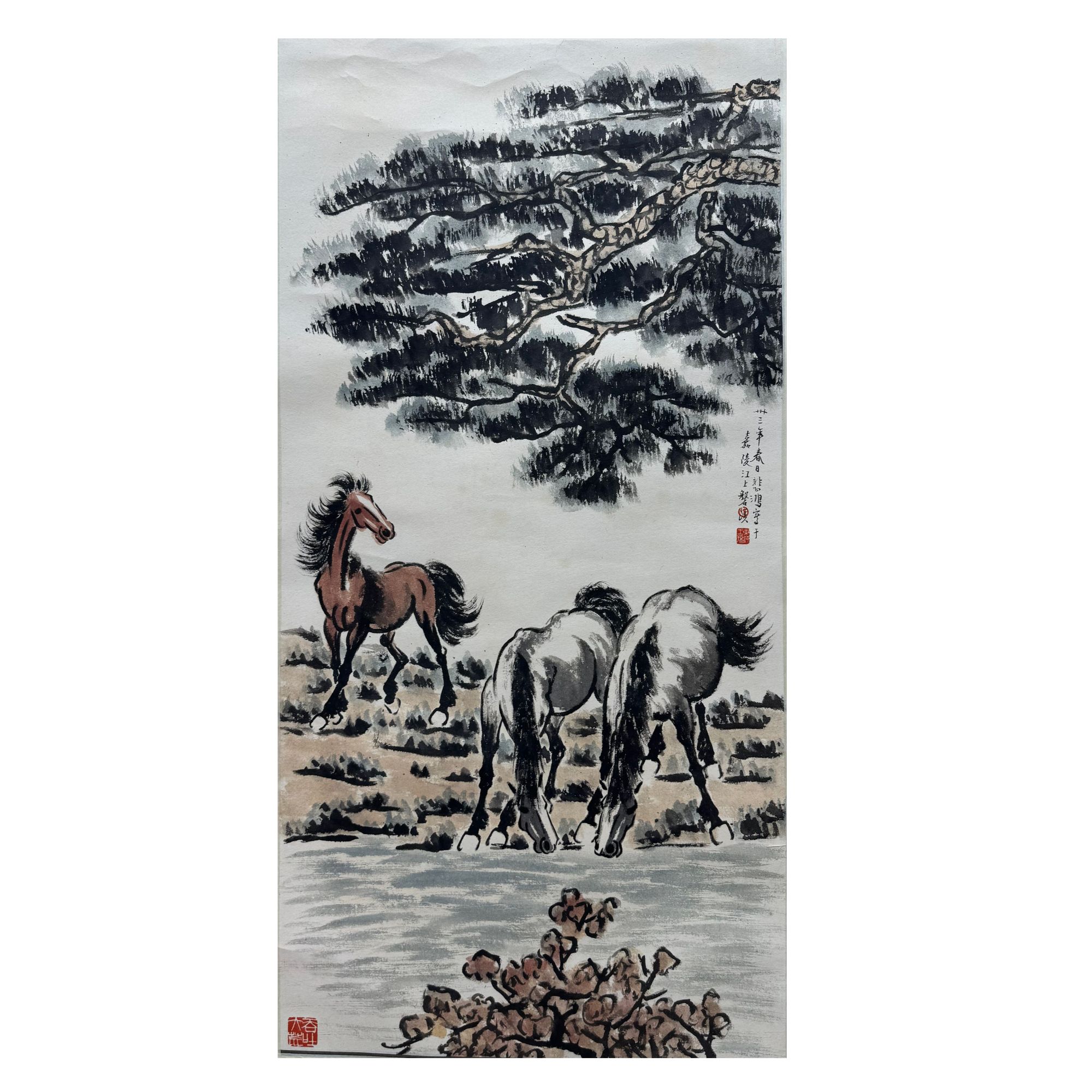 《饮马图》NJ15-120—68X138