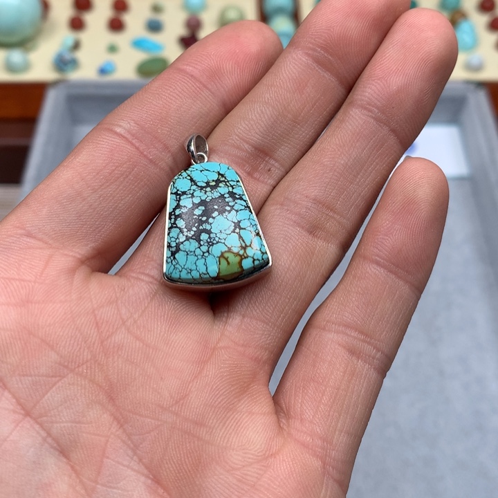 绿松石配饰银S925镶嵌