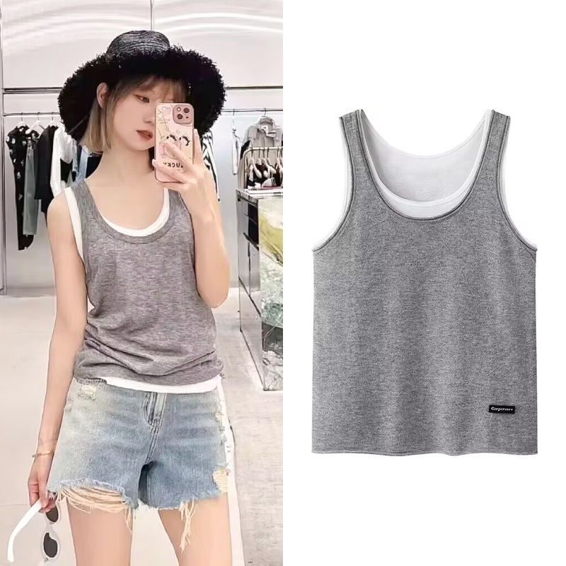 【M】无袖背心2025年春季新品绵羊毛山羊绒轻柔两件套K5156