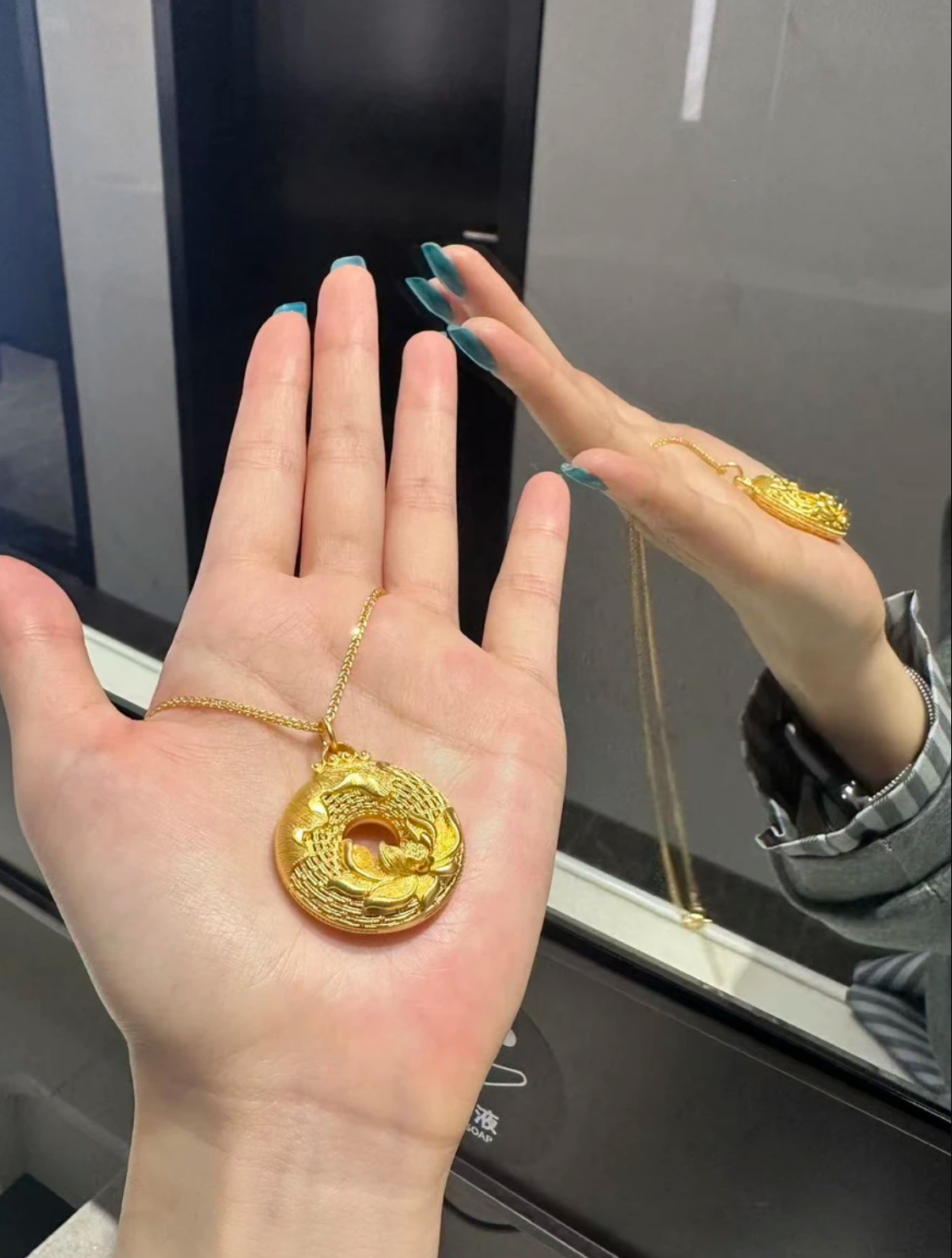 坠链均足银 【莲花平安扣吊坠】2025新款时尚气质轻奢坠链