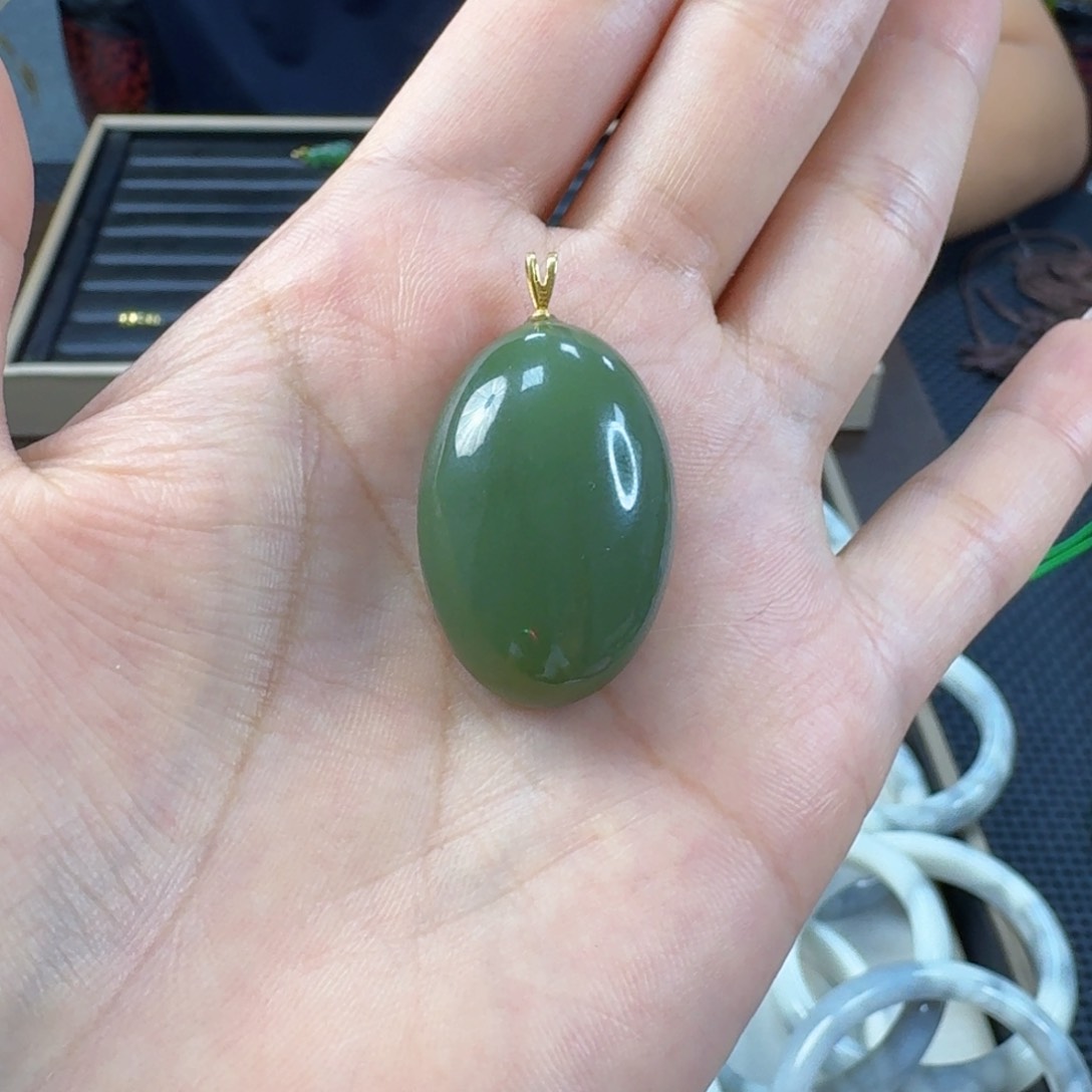 和田玉银S925镶嵌颈饰