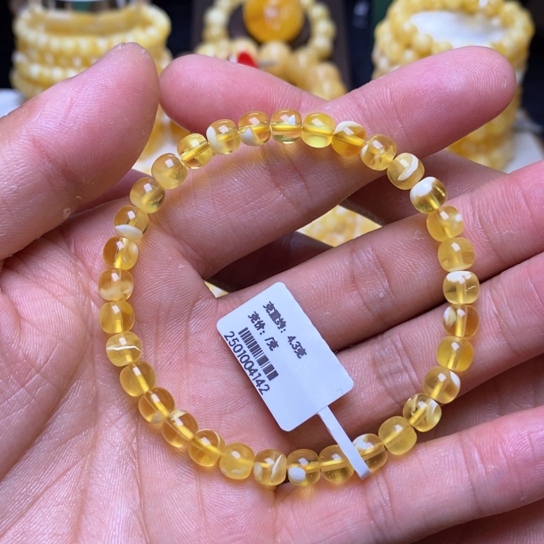 【闪购商品】蜜蜡裸石未镶嵌6+老型手串