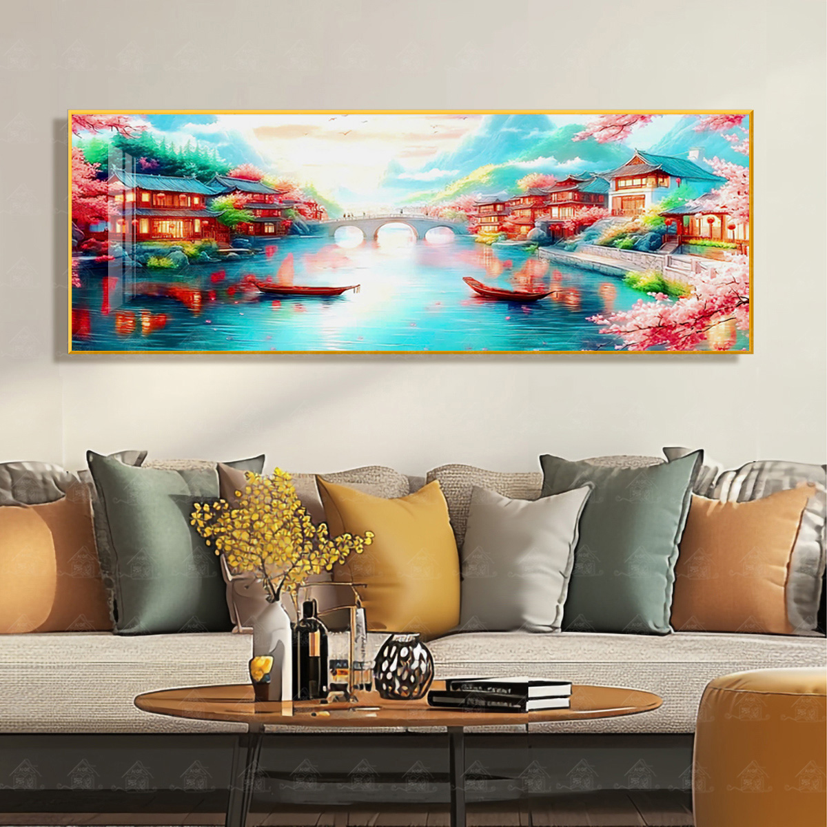 【进口棉布】爱阁十字绣江南春韵图新款大幅中式风景客厅手工线绣