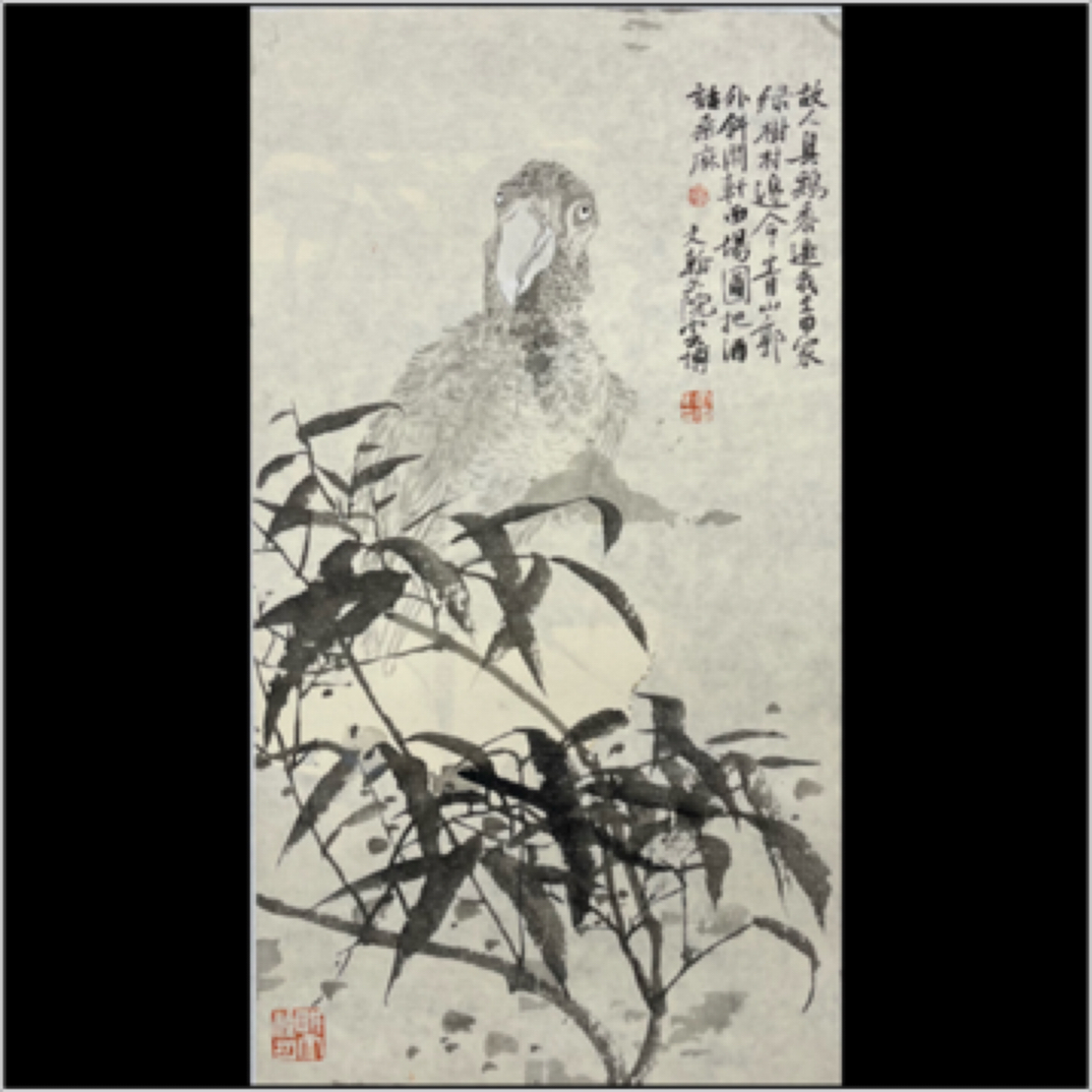 刘云博-国画水墨写意一平尺花鸟