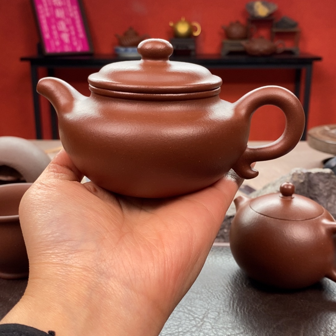 茶壶紫砂底槽清仿古240cc全手➕底槽清杯子