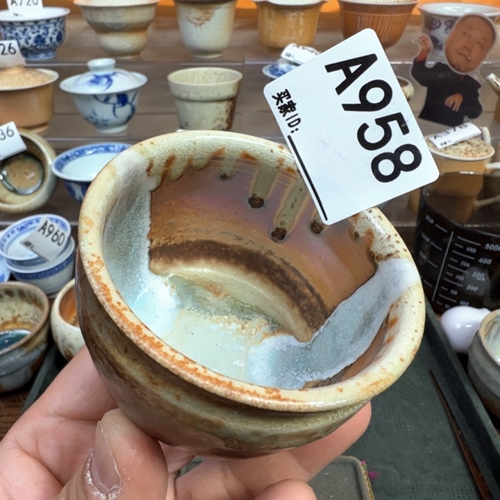 摆件958景德镇手工柴烧主人杯 