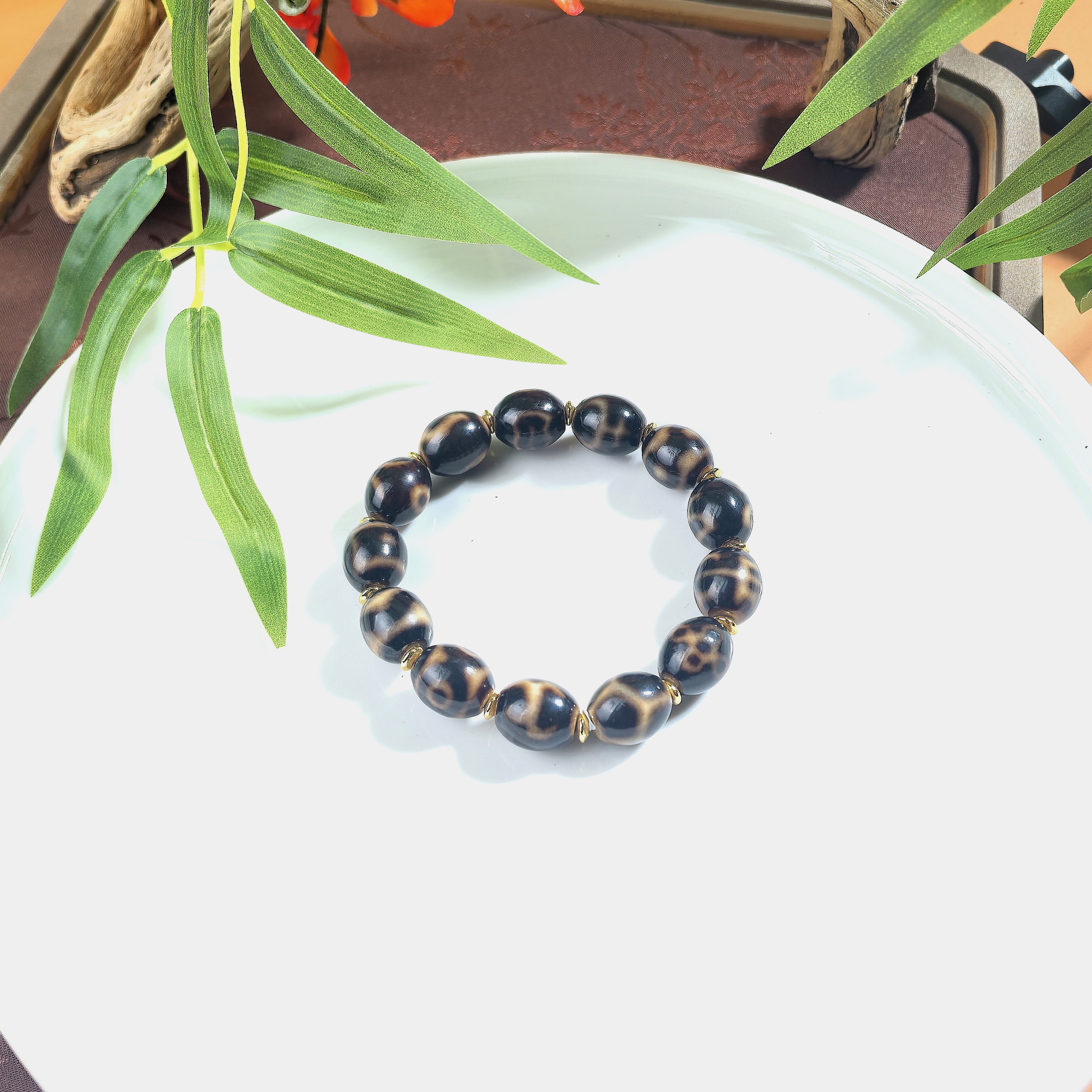 壹加林妹妹 | 玛瑙上肯黑金多宝手串多样性发其一