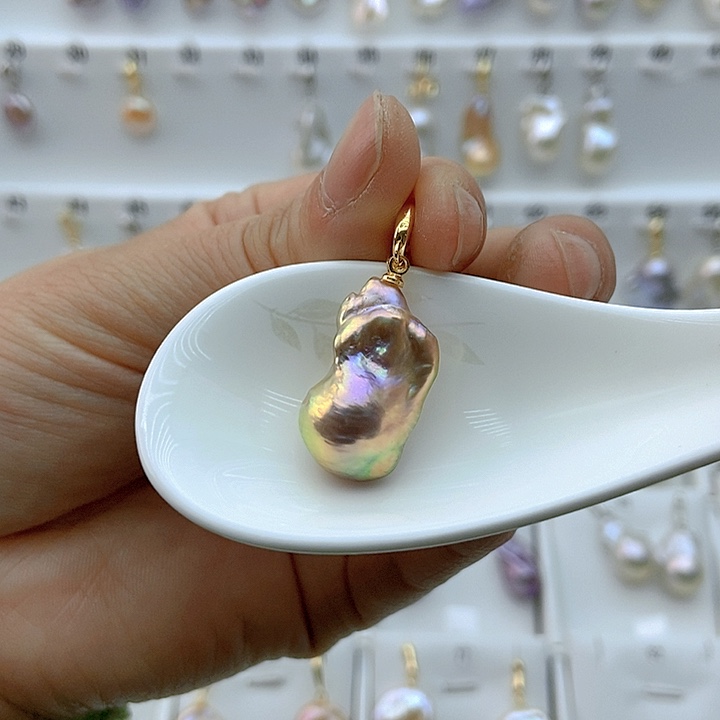 淡水珍珠颈饰银S925镶嵌