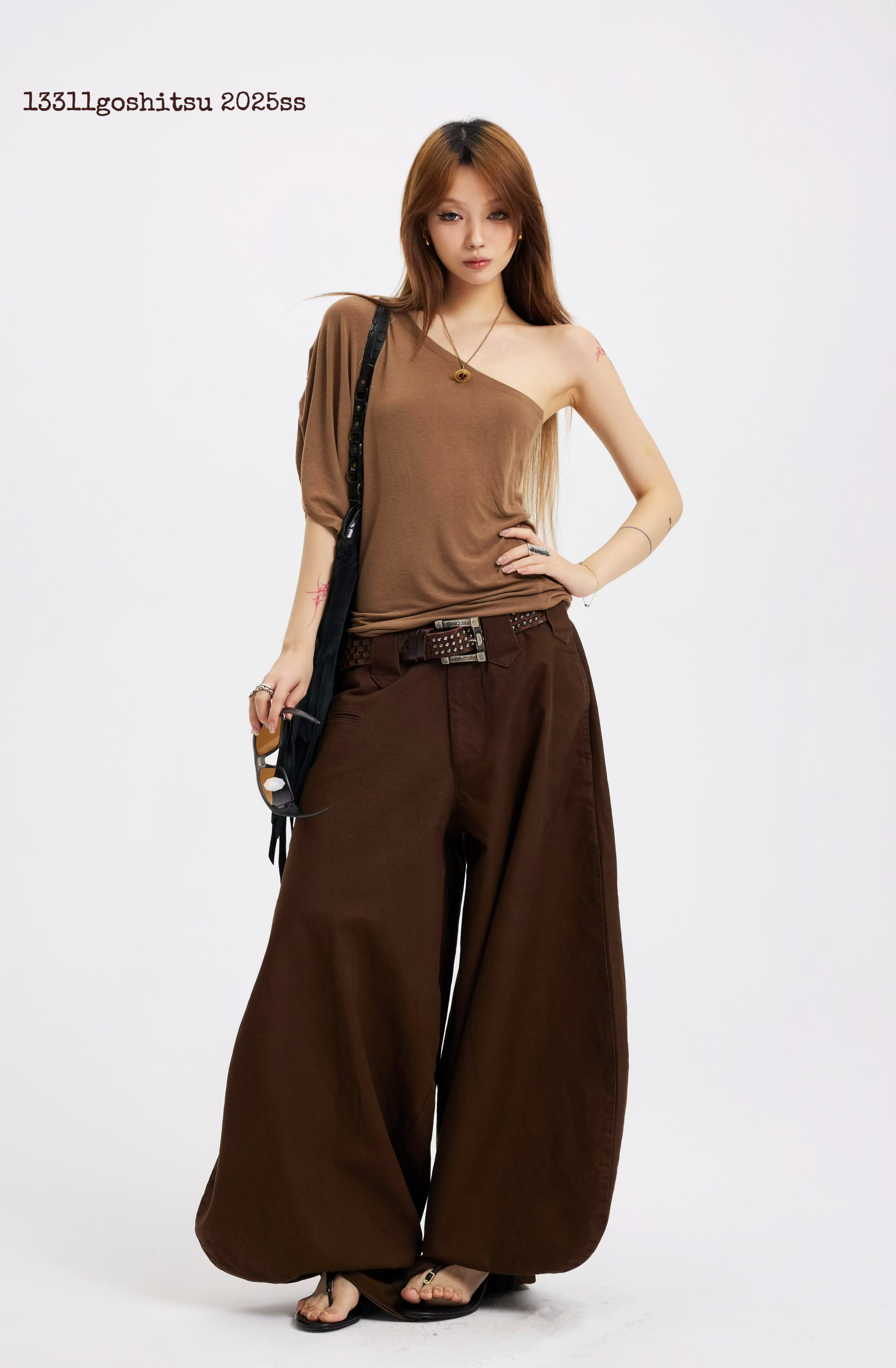 13311原创低腰收脚复古小众休闲宽松阔腿裤