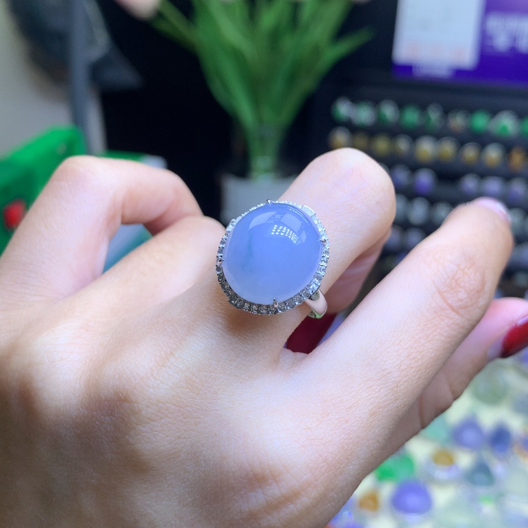 翡翠颈饰18K金镶嵌天然