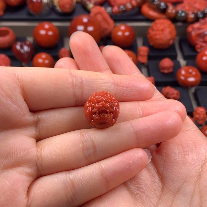 华***宝南红玛瑙貔犰16MM未镶嵌