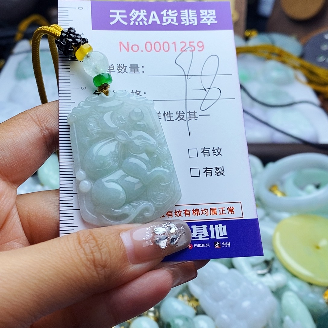 翡翠未镶嵌毛衣链1259