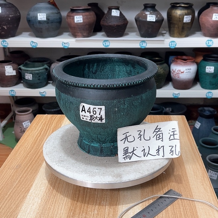 红陶手工制作工艺花盆