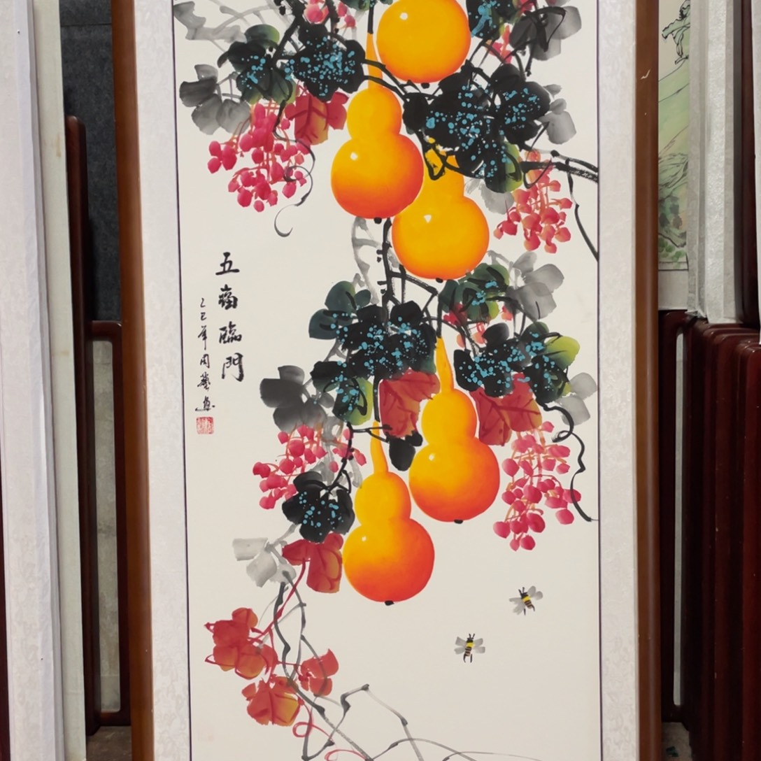 国画带框尺寸63*123厘米