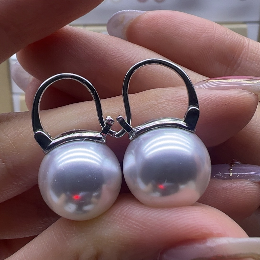 耳饰淡水珍珠银S925镶嵌