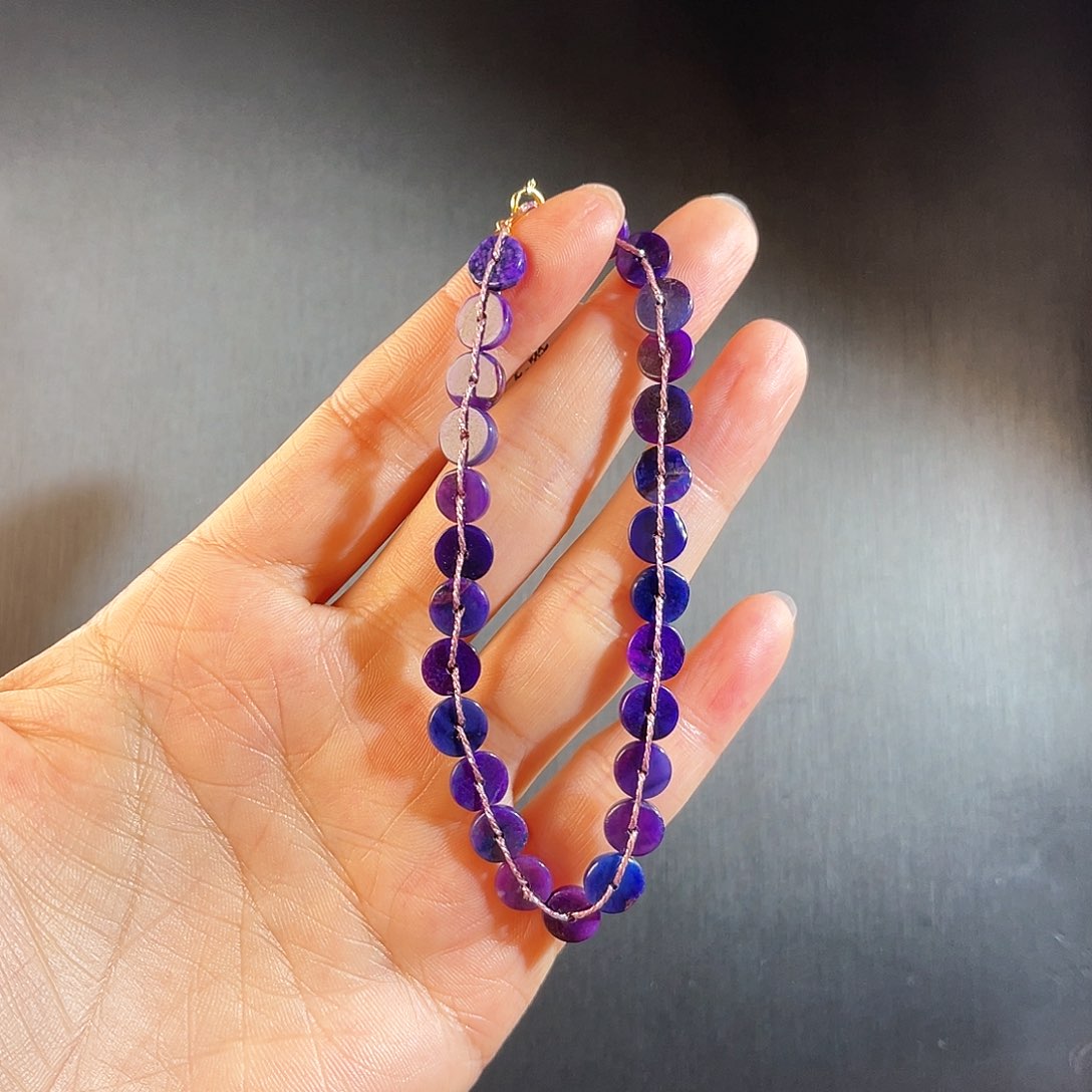 未镶嵌苏纪石（舒俱来）南非舒俱来老矿料手链k金