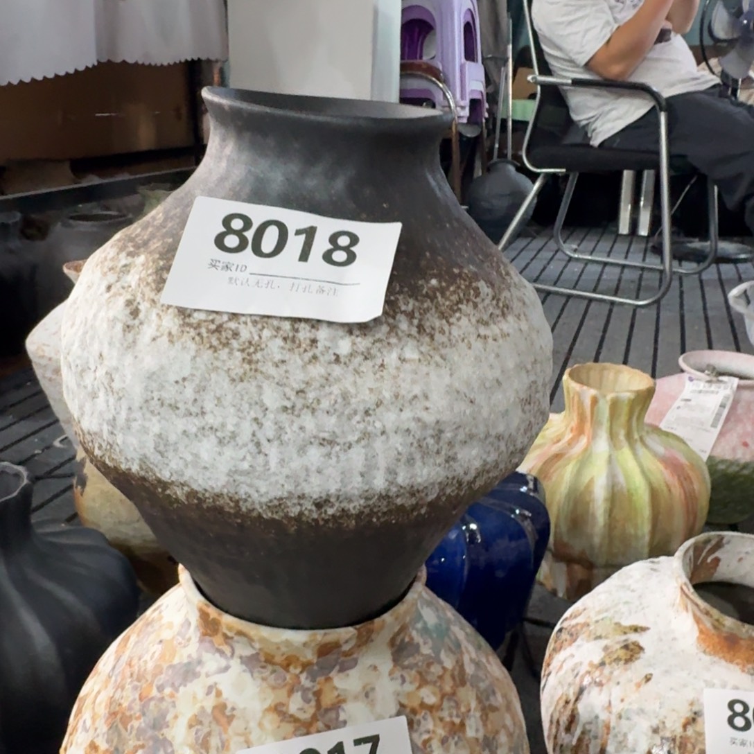 y***景德镇陶瓷景德镇高温花瓶编码8018高28口8默认无孔