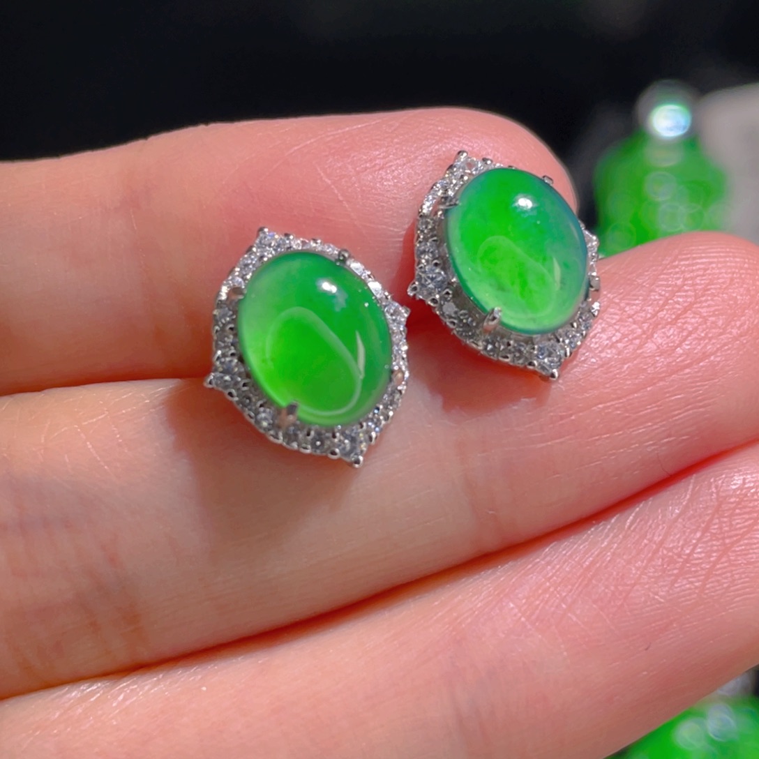 翡翠吊坠(不含链)银S925镶嵌