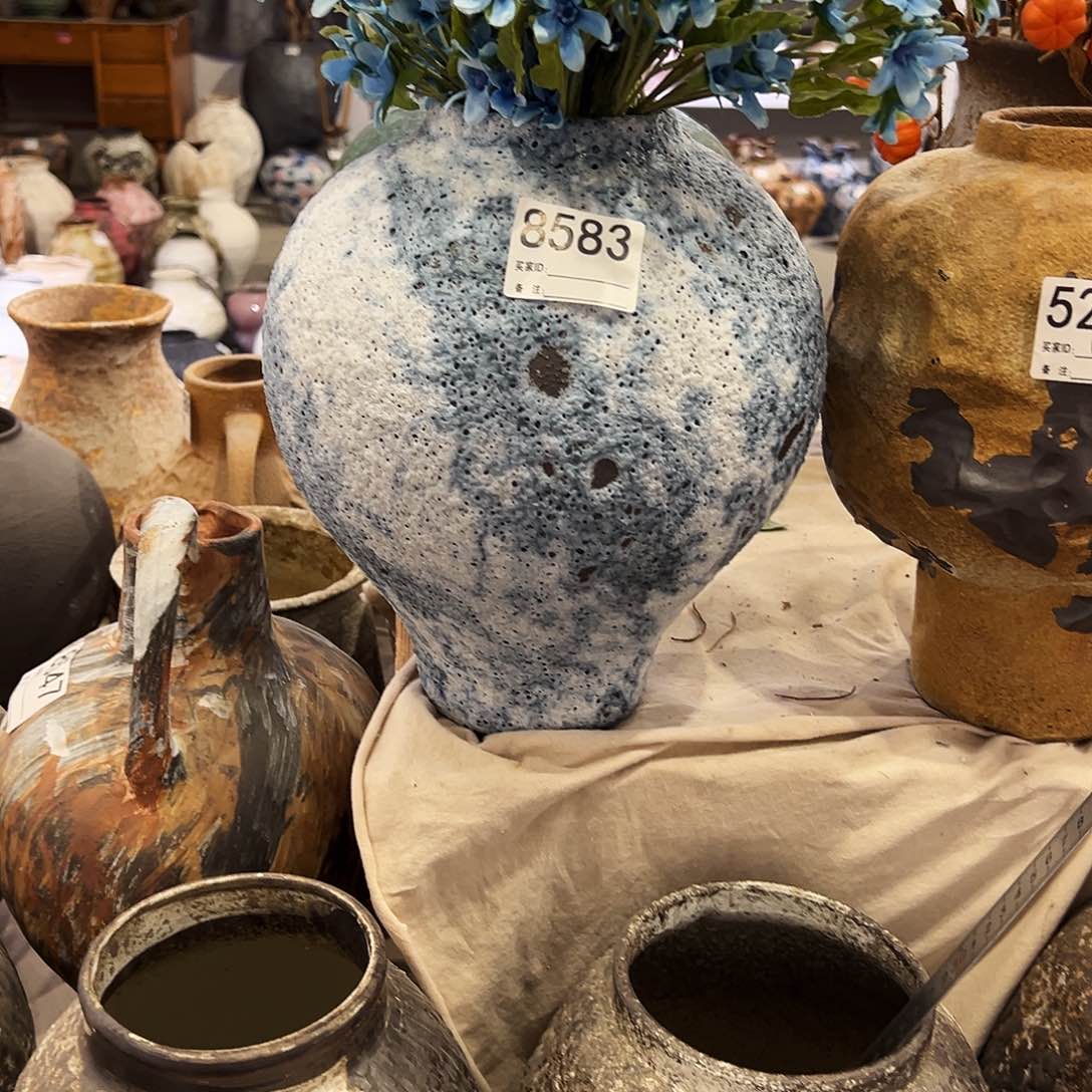 瓶8583高29口9陶瓷花瓶无孔