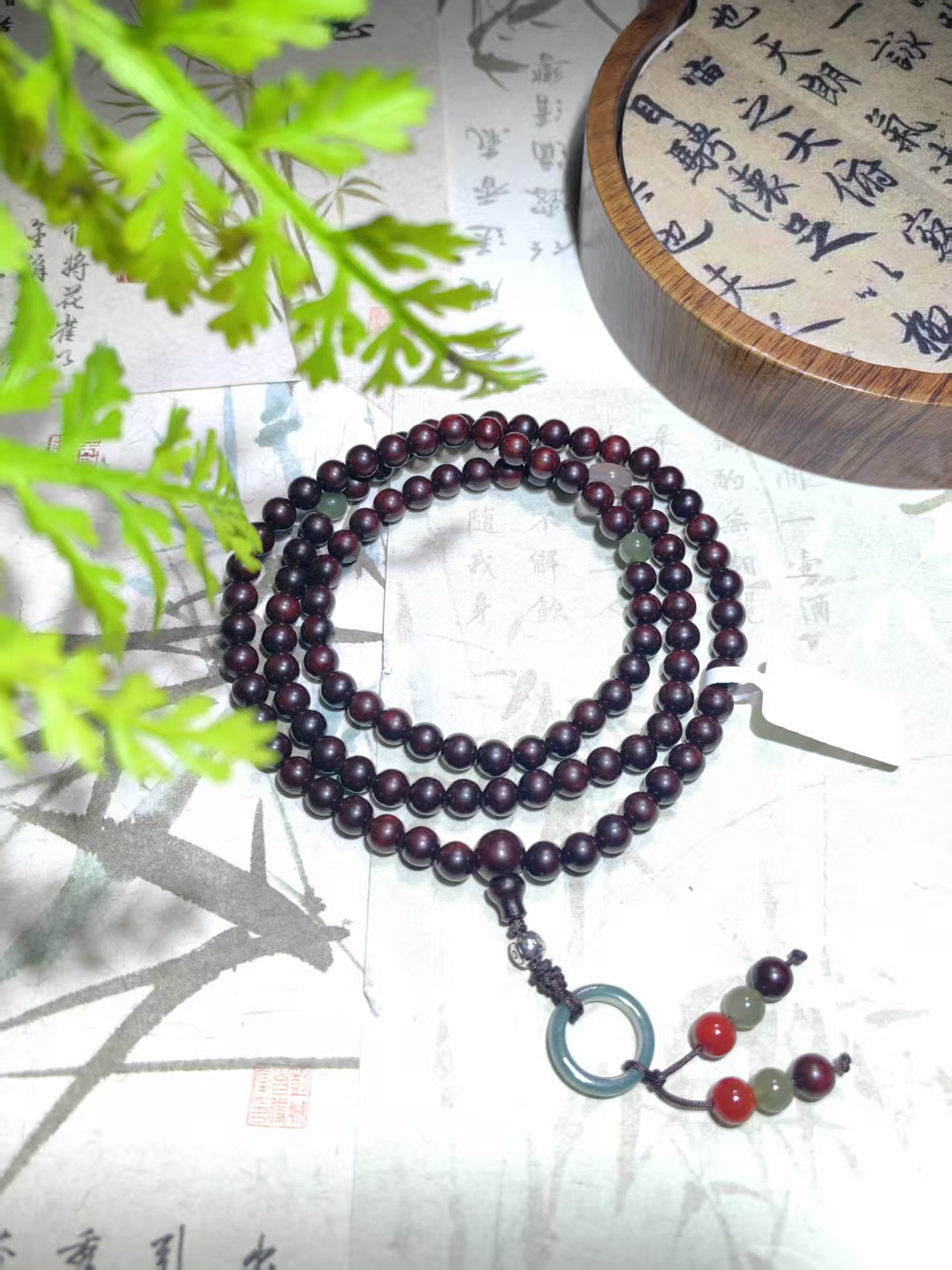 0.6小叶紫檀 多圈毛衣链【无礼盒 有证书】1072