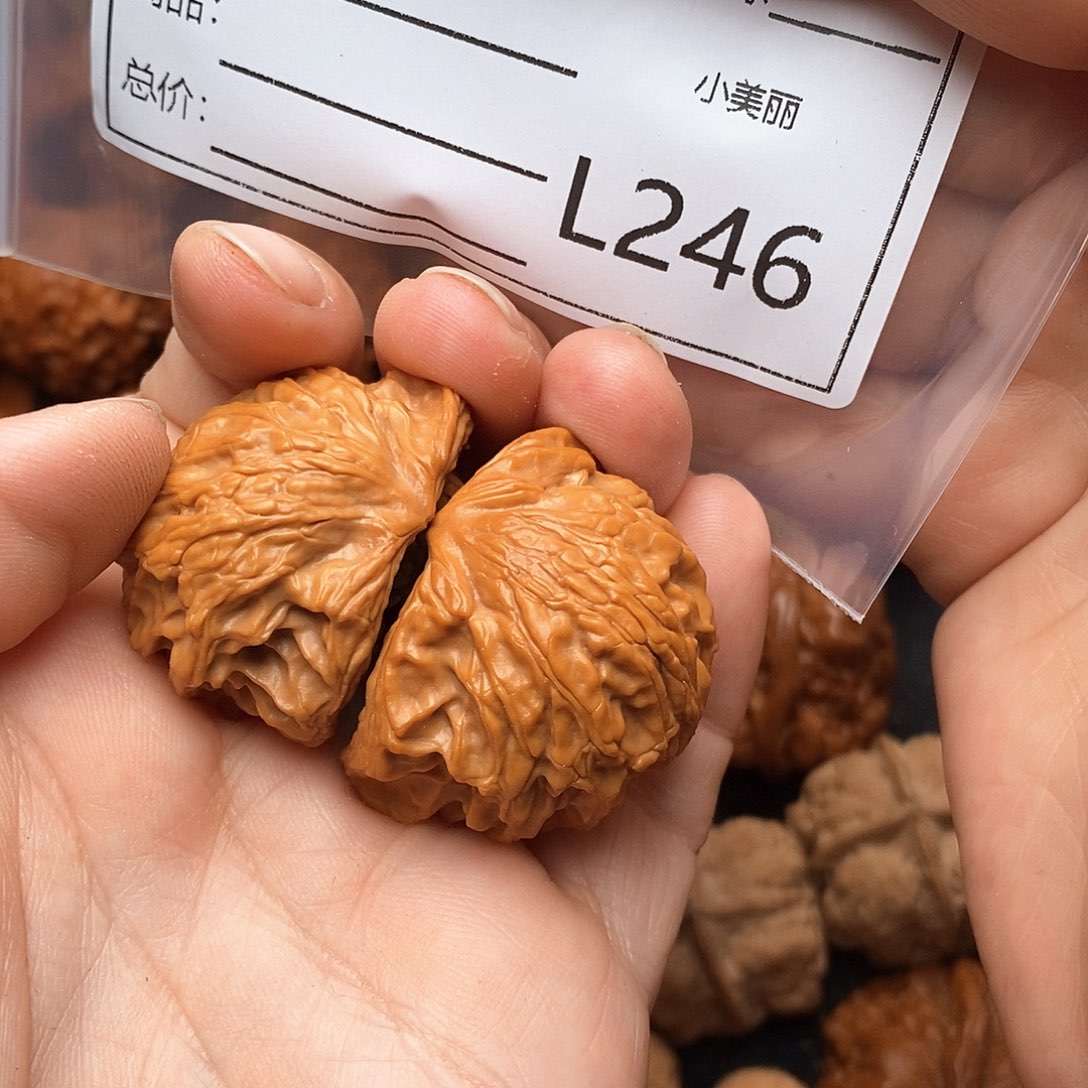 灯***光文玩核桃把件小蛇王异型