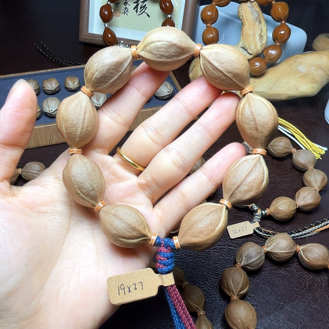 龍***少橄榄核手串梅林铁核19*27