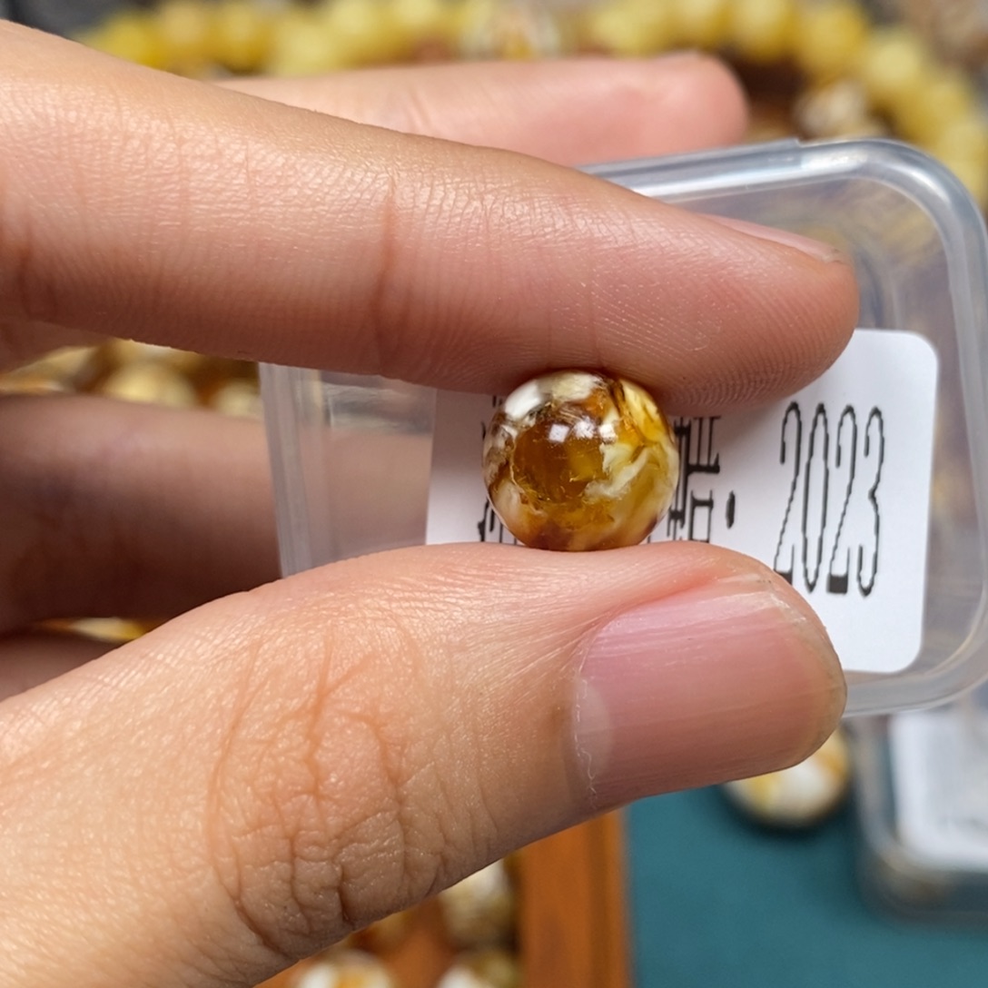 沁色蜜蜡未镶嵌2023