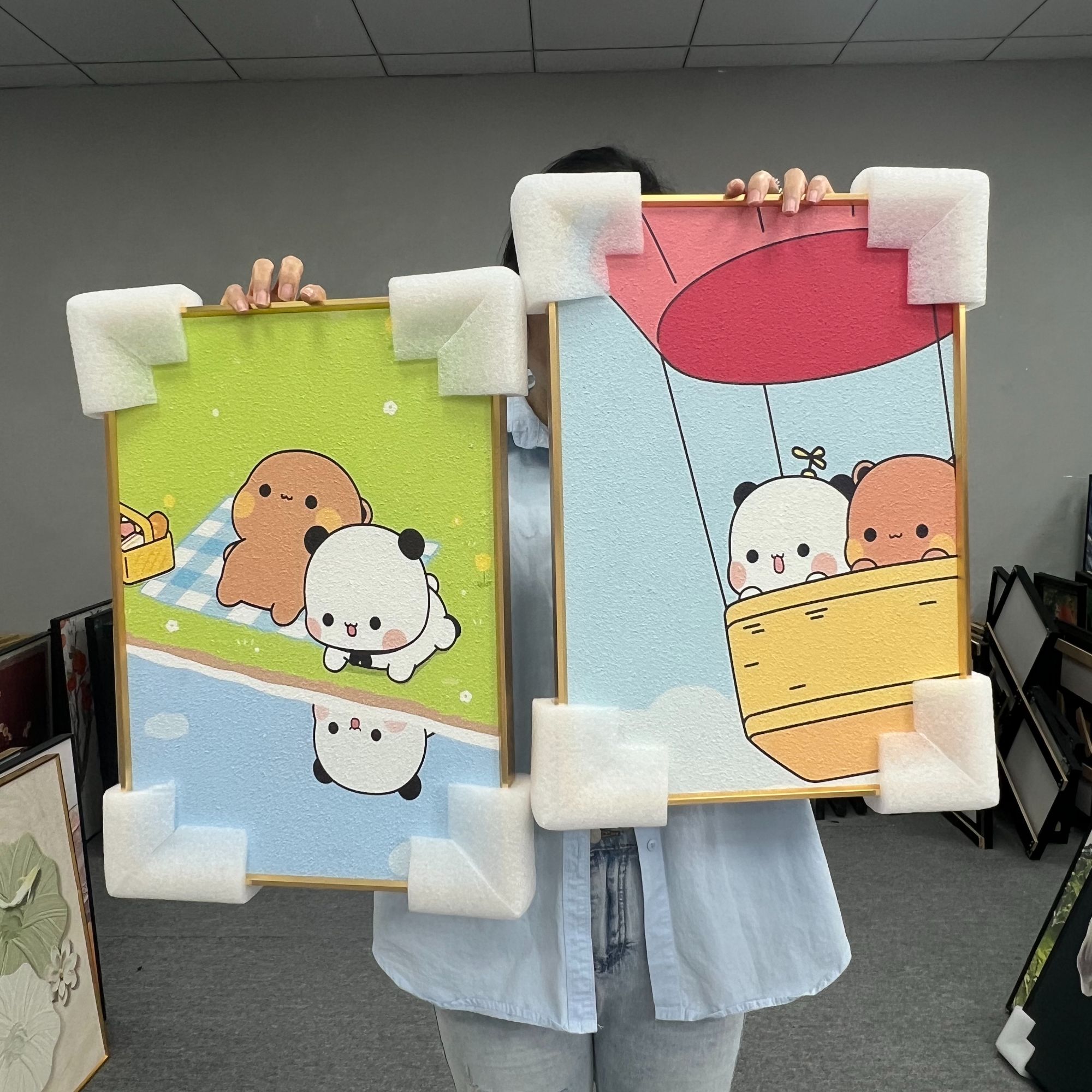 手工砂岩客厅挂画沙发背景墙小众系列装饰画3045*2