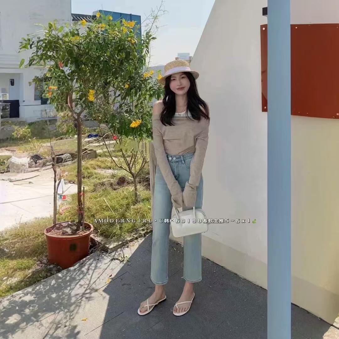 2025秋款修身显瘦大码女士软弹牛仔裤