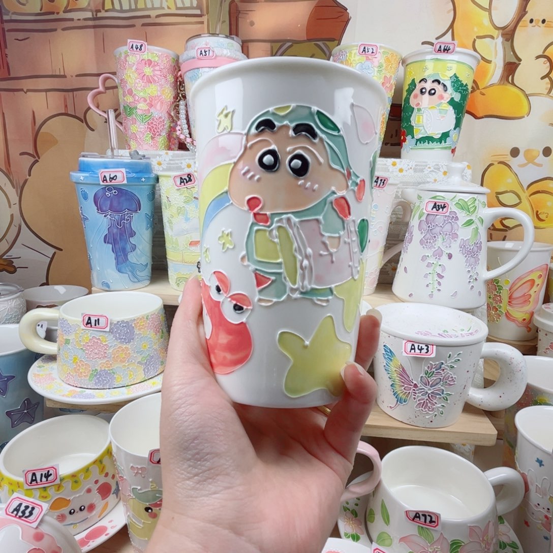 陶瓷无盖款景德镇手绘陶瓷杯