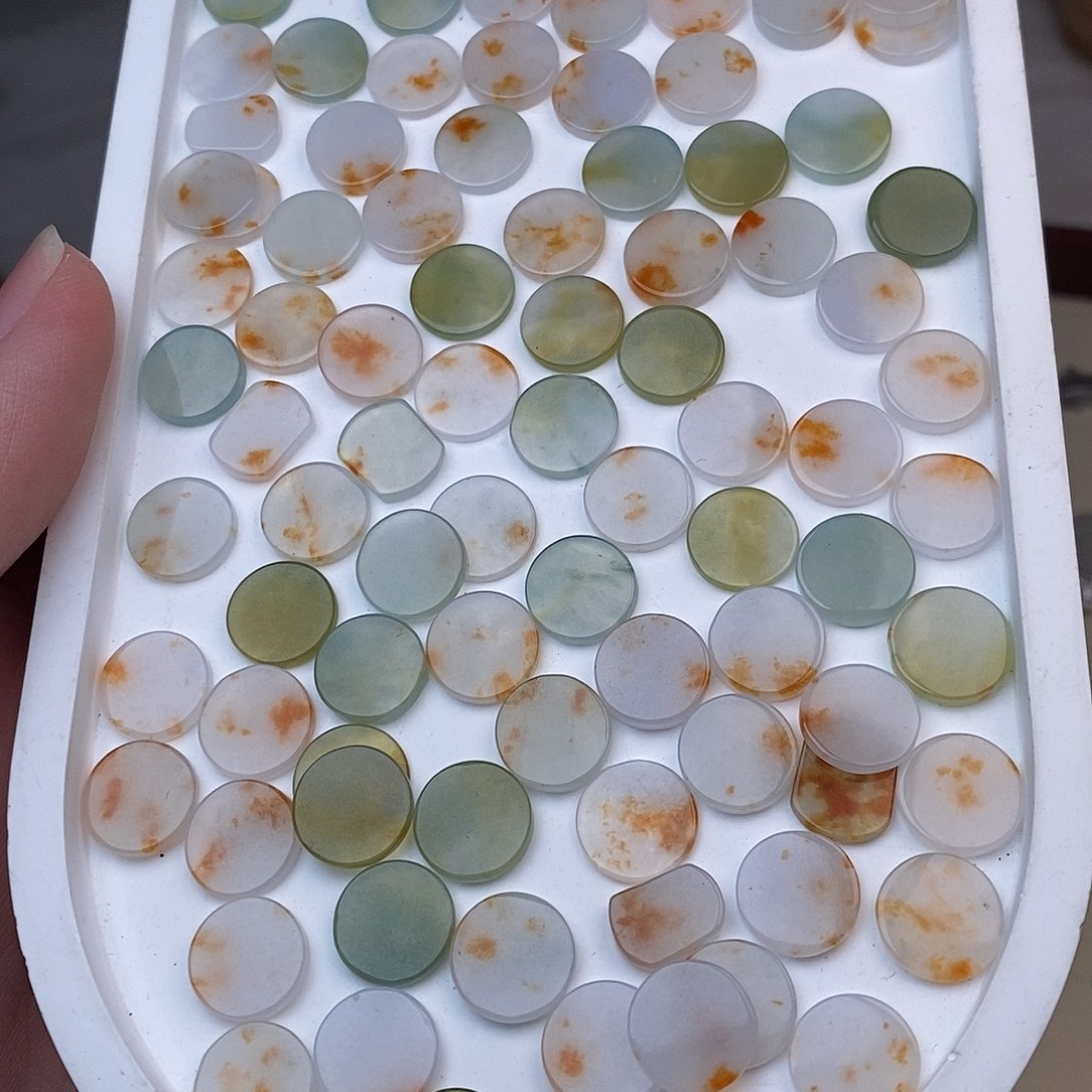 翡翠戒指未镶嵌桂花糕圆牌福利
