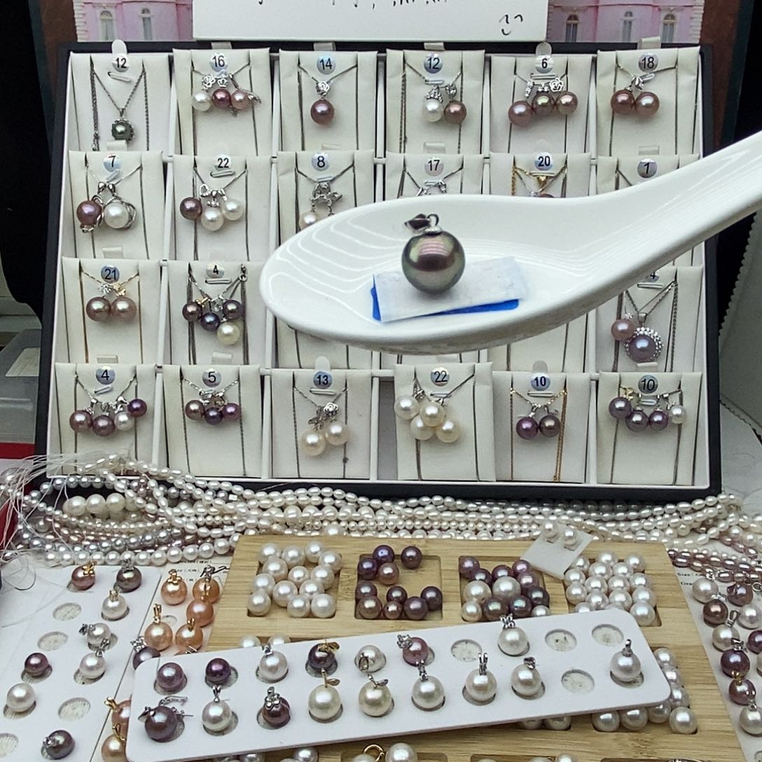 银S925镶嵌吊坠(不含链)淡水珍珠