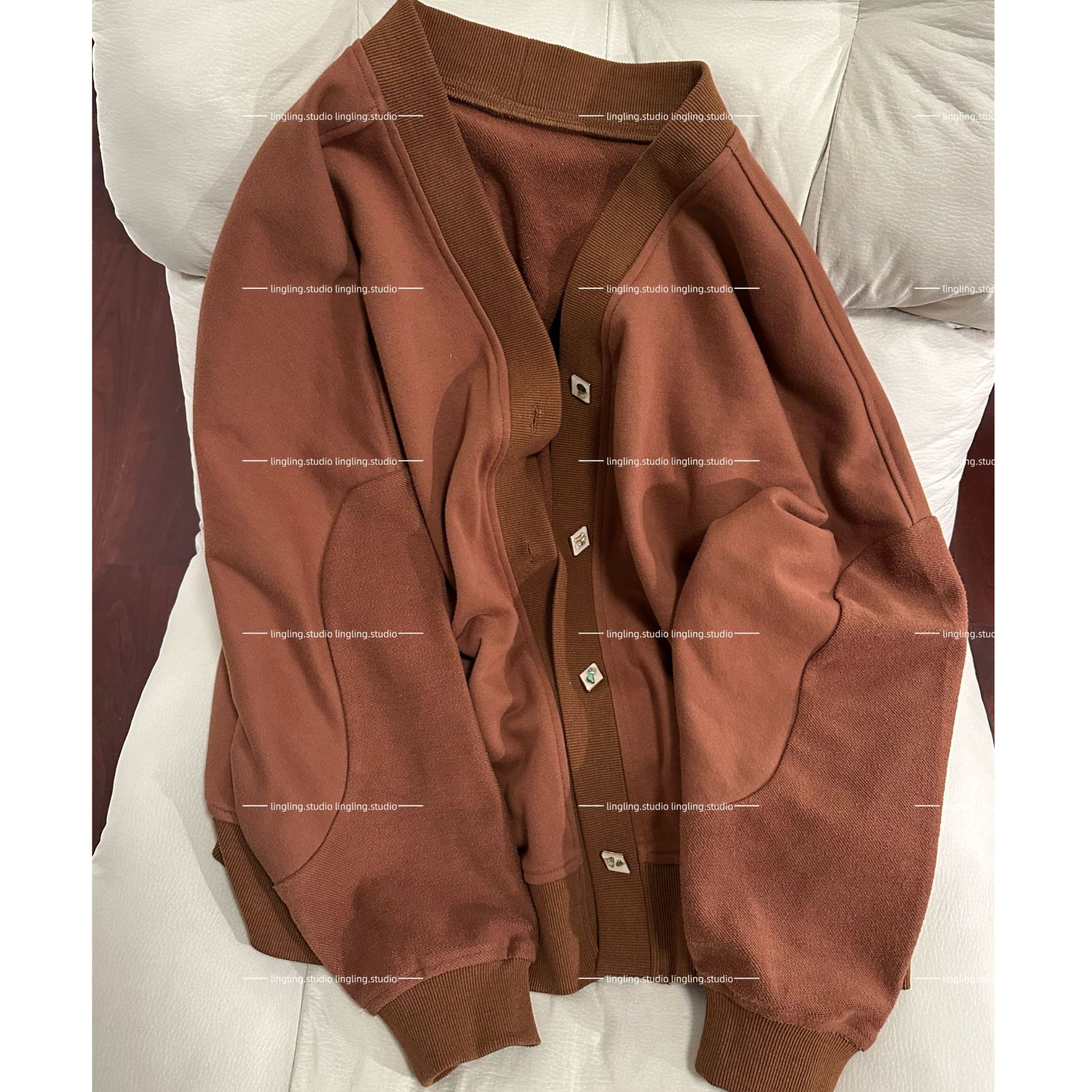 DK8834加厚纯棉毛圈宽松韩版长袖开衫秋冬卫衣休闲百搭慵懒上衣女