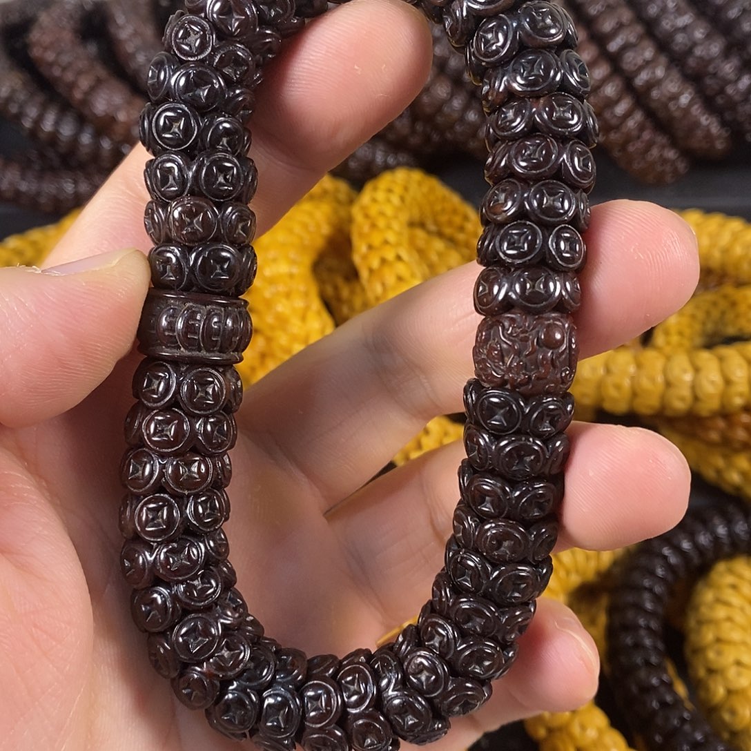 紫金鼠手串配饰钱币龙14