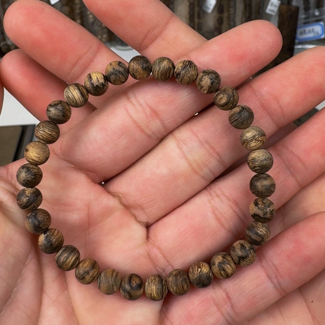 沉香手串C****6沉香达拉干圆珠单圈卡6+保3+克手串