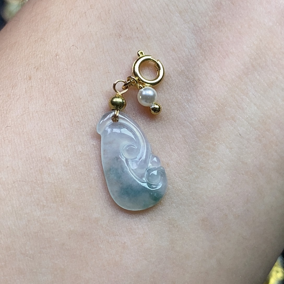 翡翠合金颈饰如意