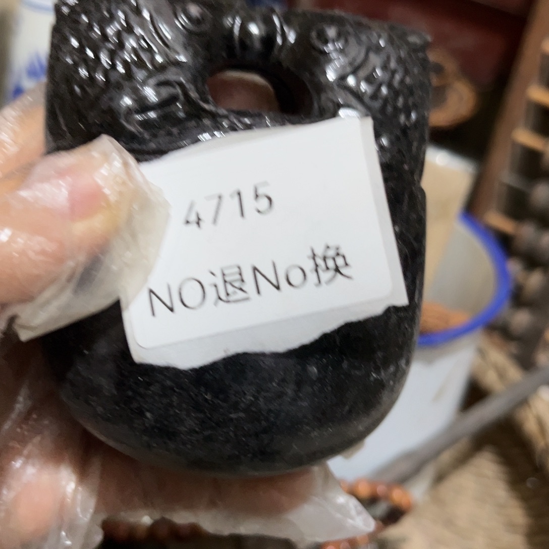 茶***牛老挝石4715号工艺品