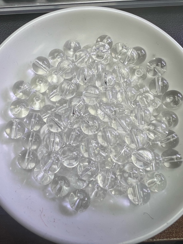 天然水晶散珠 净体白水晶A597  10mm  25颗（赠弹力线）