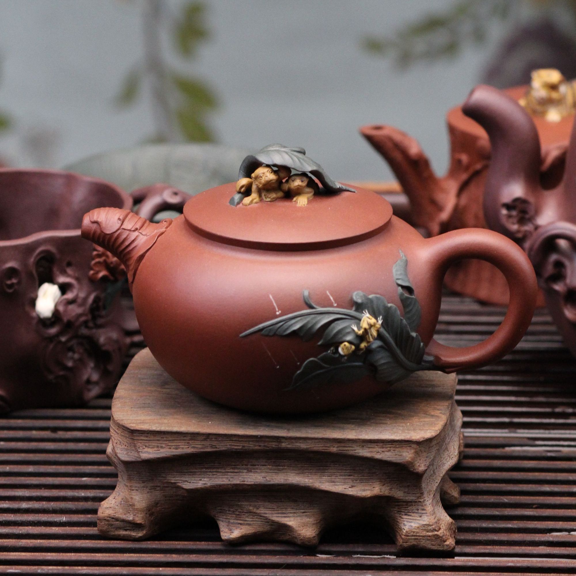 听雨 清水泥 紫砂壶 全手工 李娜娜制作 300cc左右 