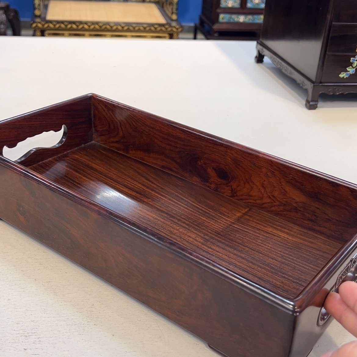 【闪购商品】红酸枝木类成套家具承盘