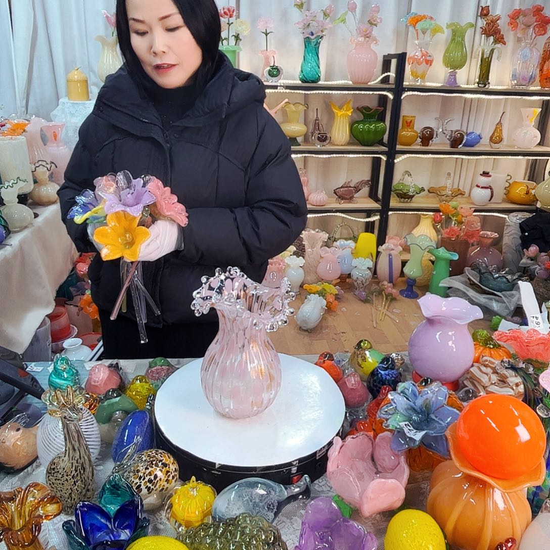 花瓶家悦美居琉璃摆件