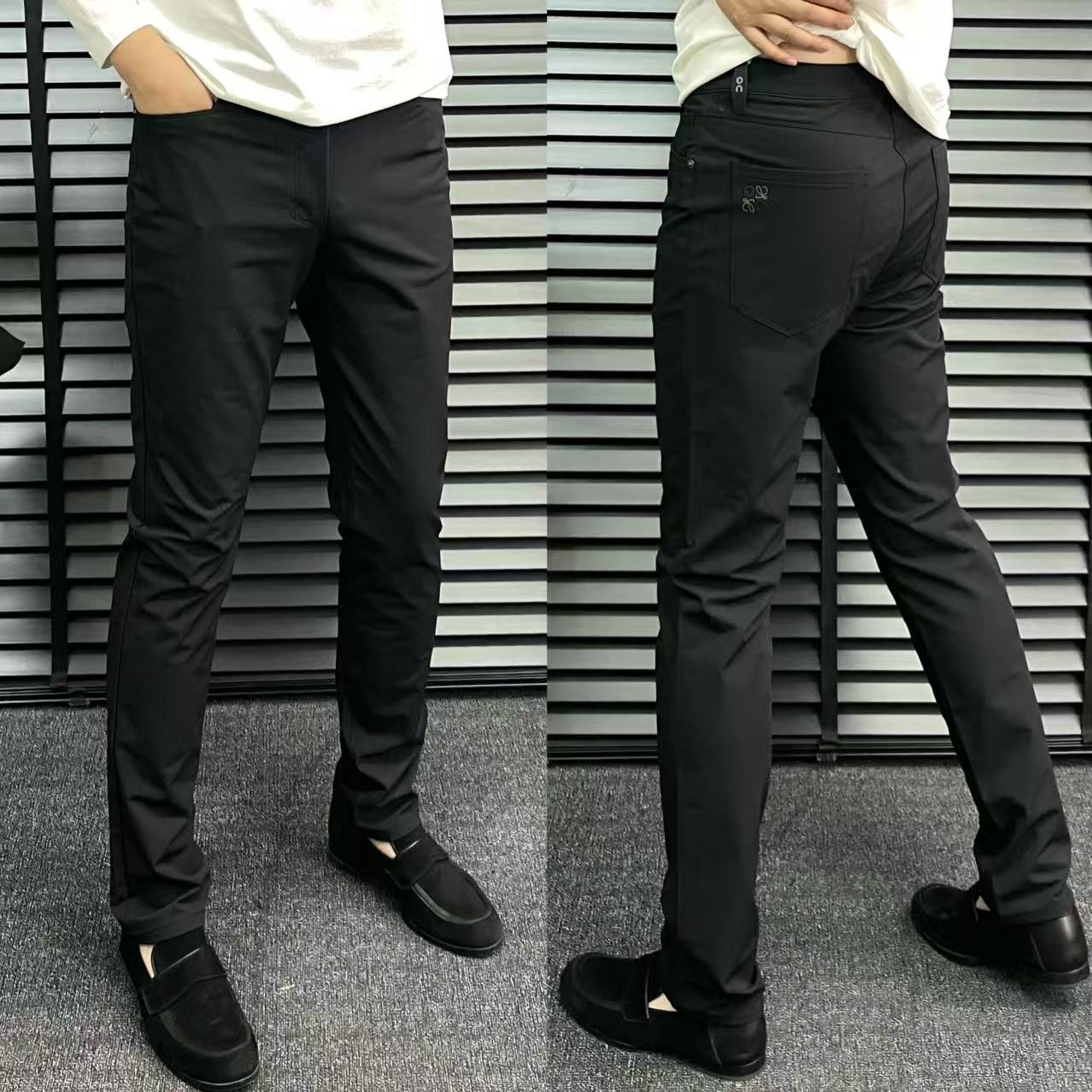 【休闲裤】秋季轻奢男士休闲裤黑色经典百搭款直筒休闲裤66263