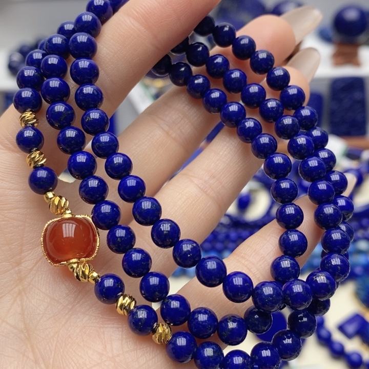 青金石未镶嵌手链5➕