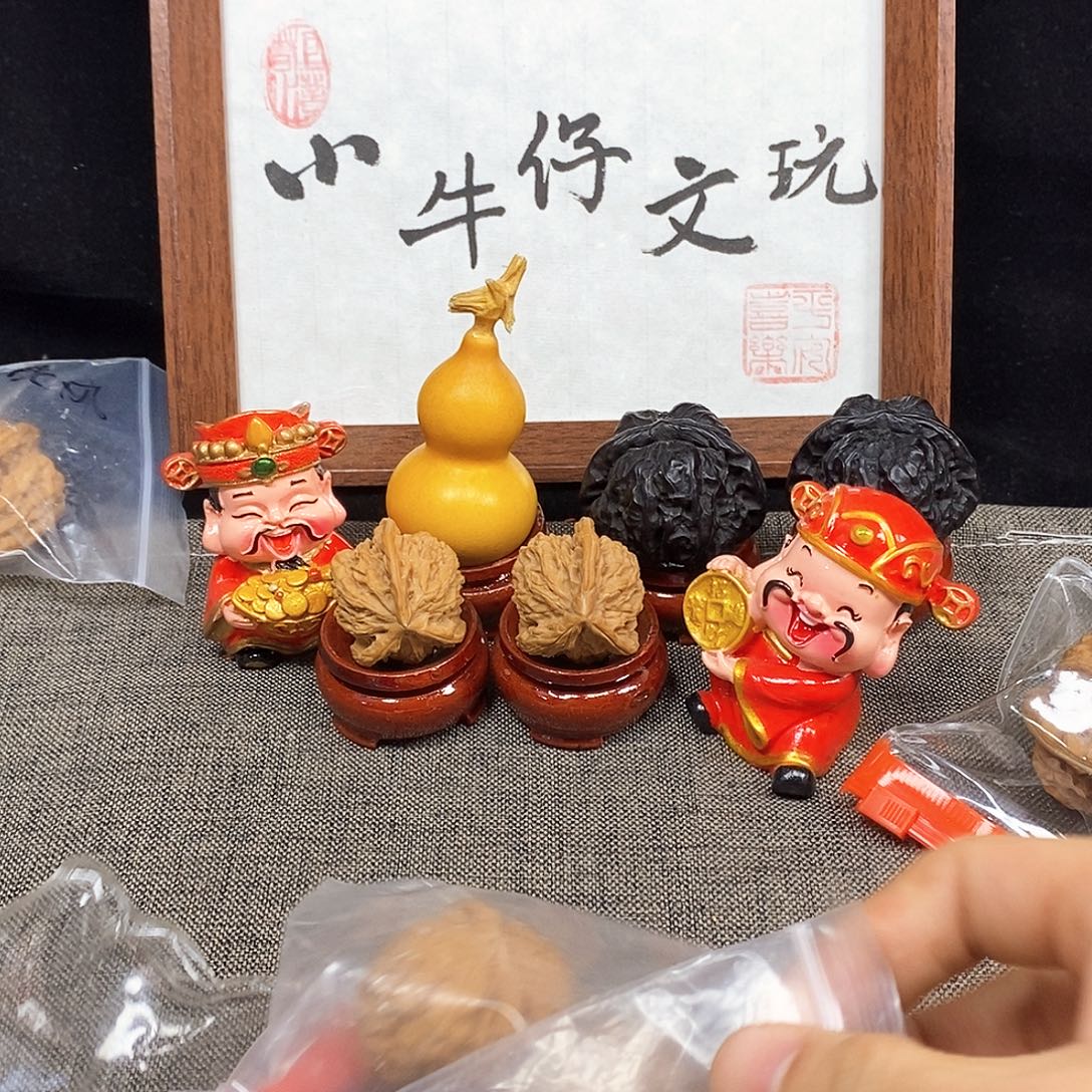 文玩白狮子末盘2对